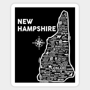 New Hampshire Map Sticker